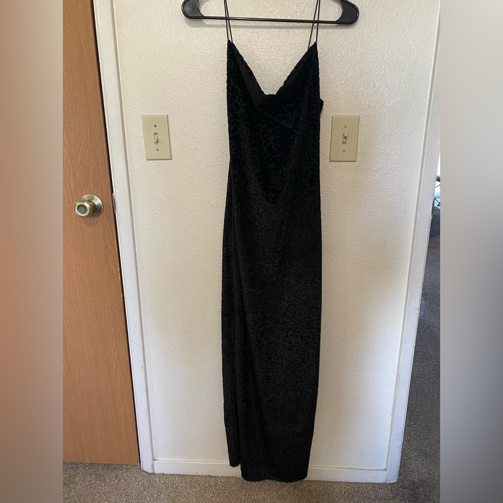 Elegant Black Velvet Dress